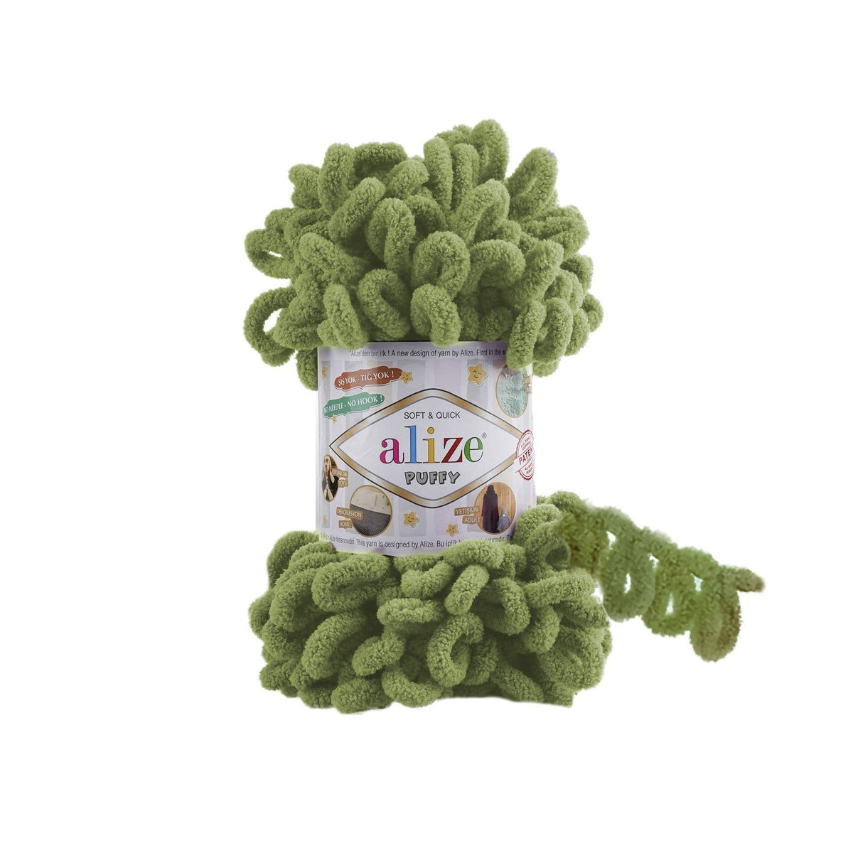 Alize Puffy 485 Oliv – loopgarn