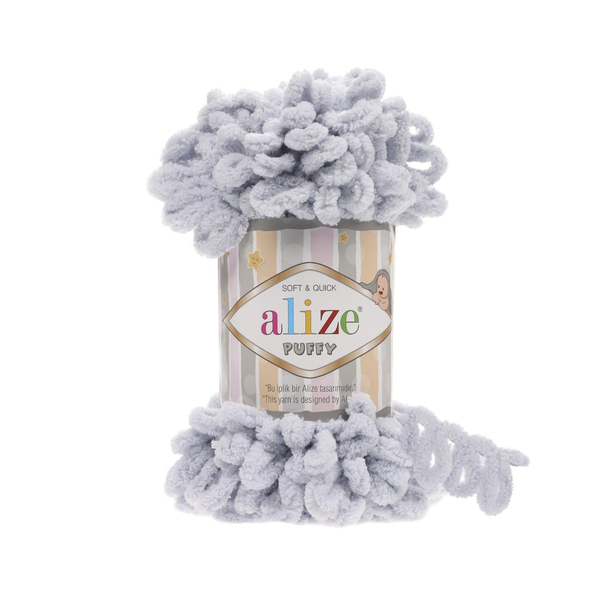 Alize Puffy 416 Ljusgrå – loopgarn