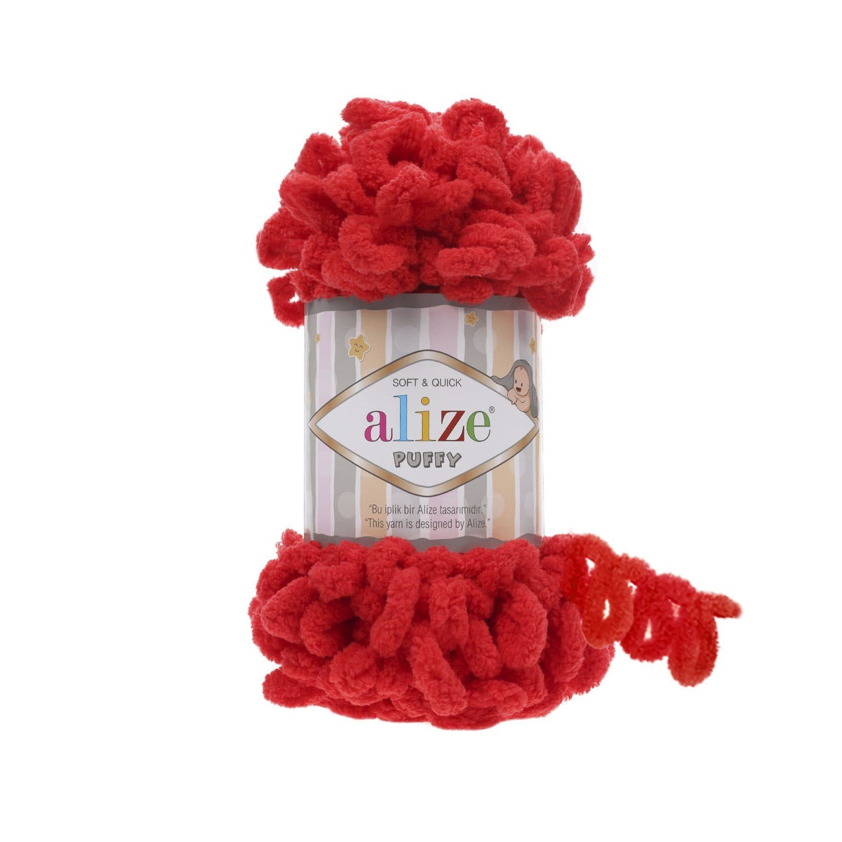 Alize Puffy 56 Röd – loopgarn