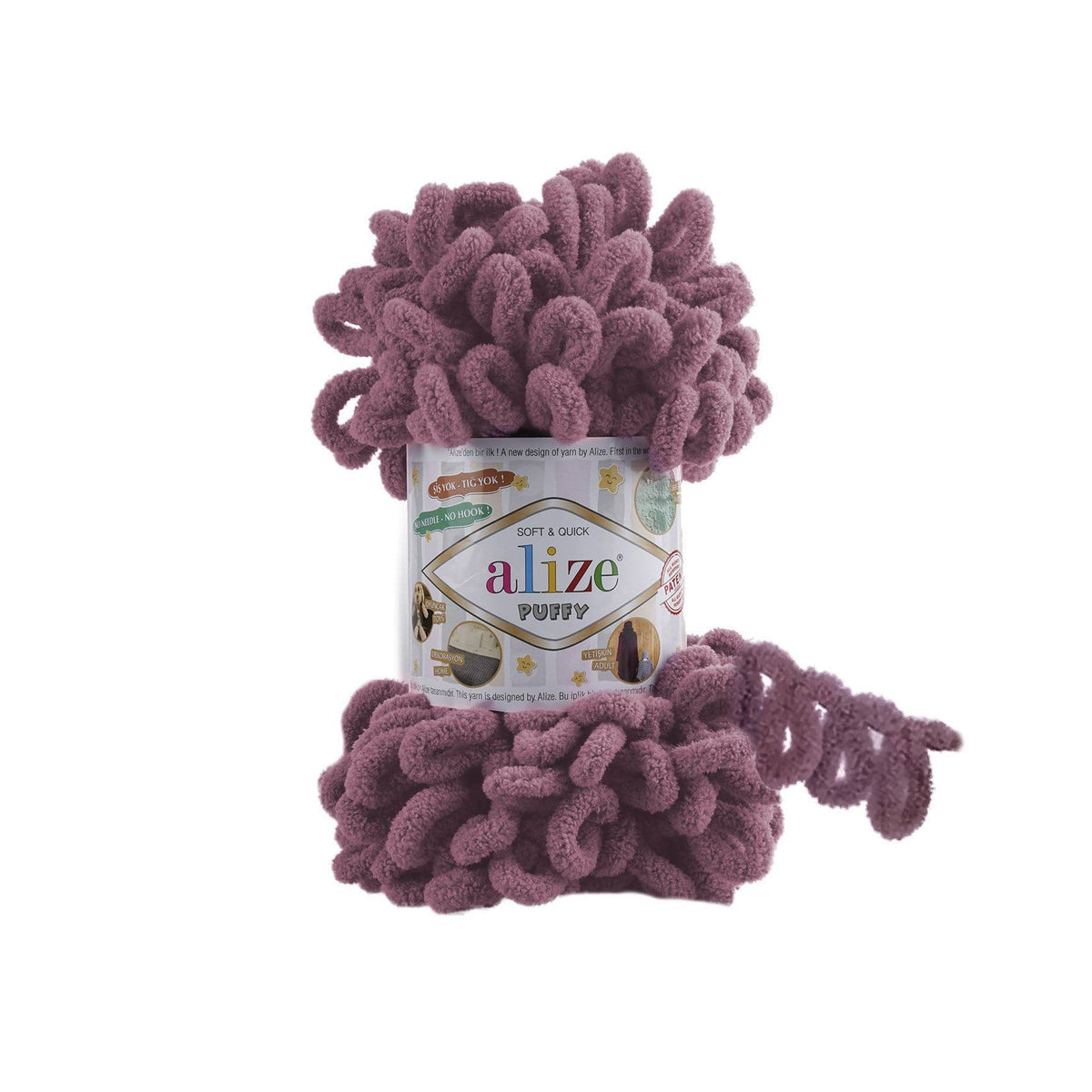 Alize Puffy 28 Mörkrosa – loopgarn