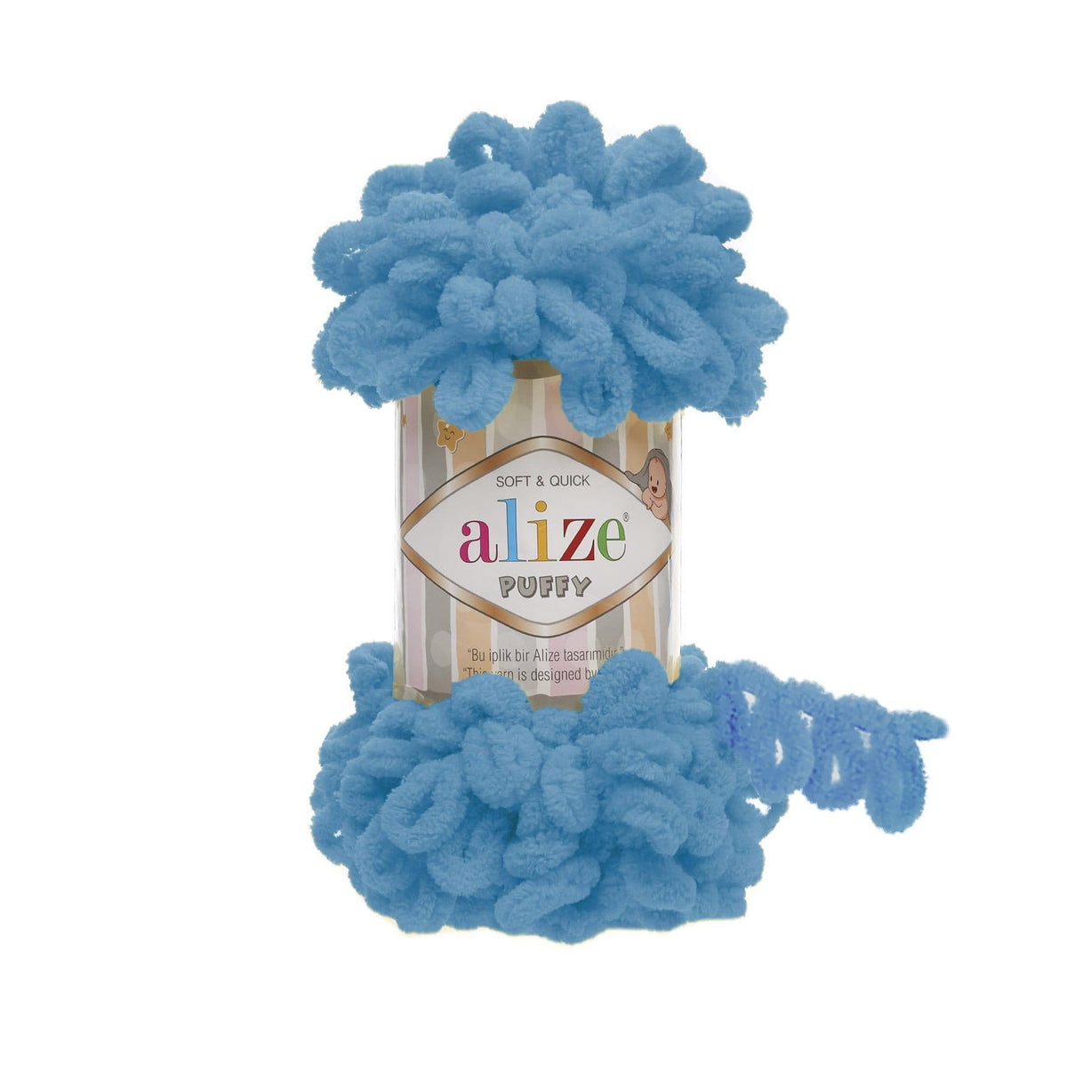 Alize Puffy 16 Azurblå – loopgarn
