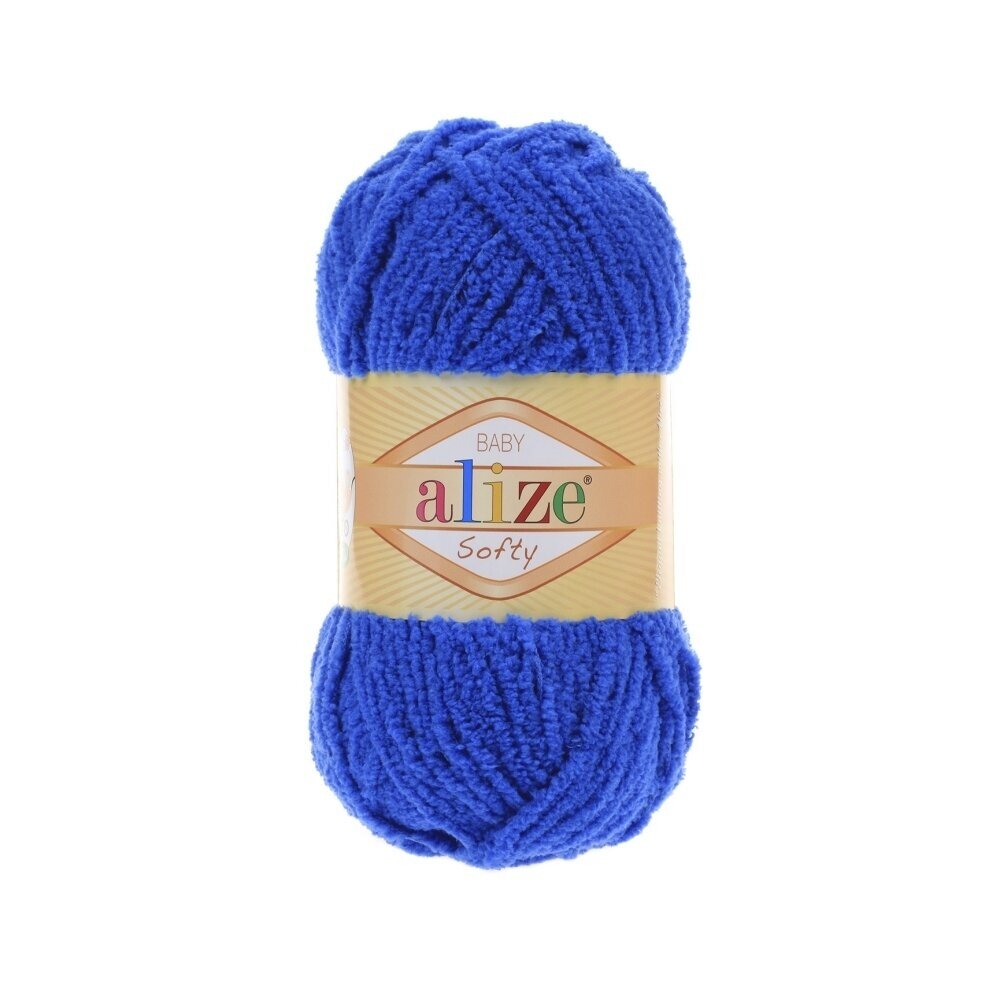 Alize Softy Baby 141 Kungsblå – mjukt babygarn i plysch