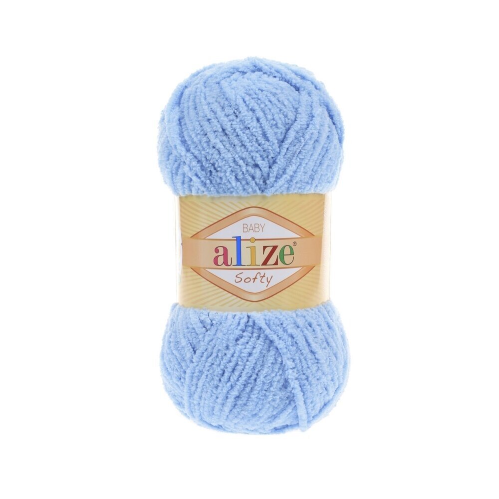 Alize Softy Baby 40 Puderblå – mjukt babygarn i plysch