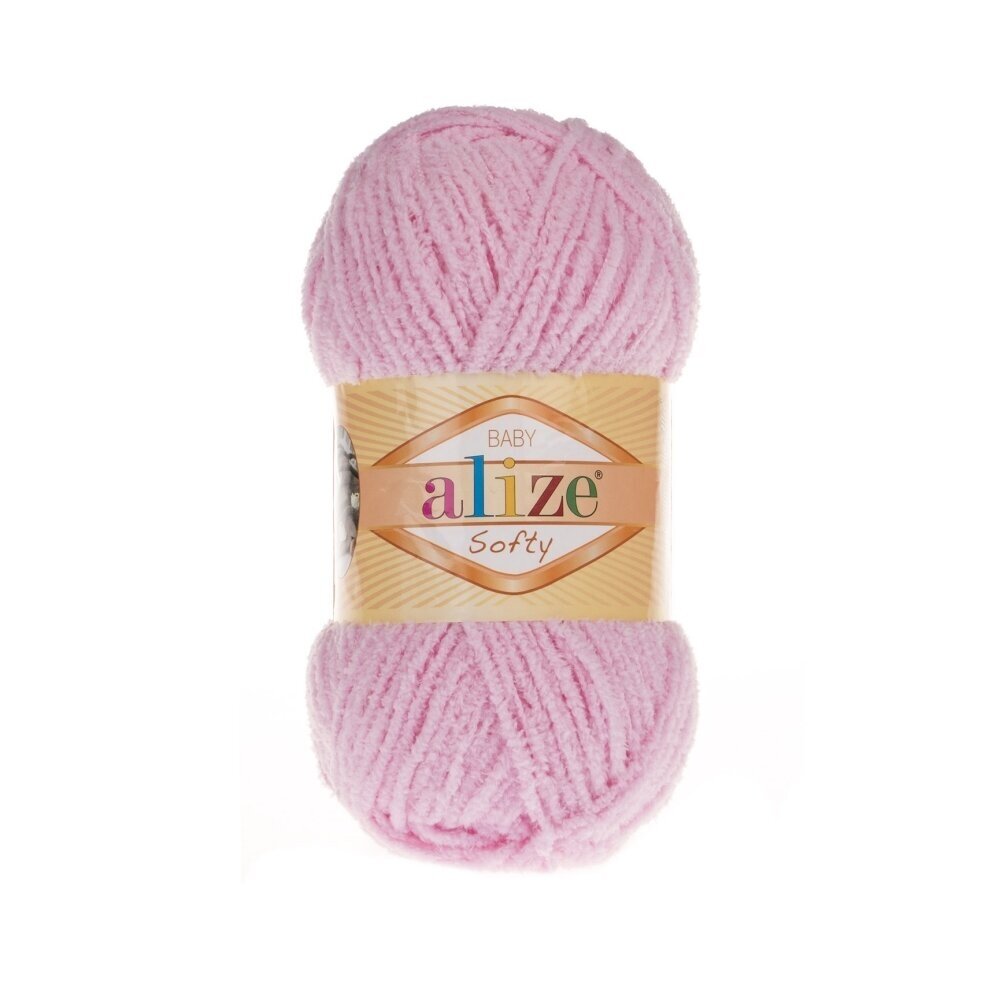 Alize Softy Baby 185 Ljusrosa – mjukt babygarn i plysch