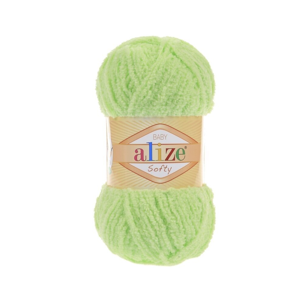Alize Softy Baby 41 Ljusgrön – mjukt babygarn i plysch