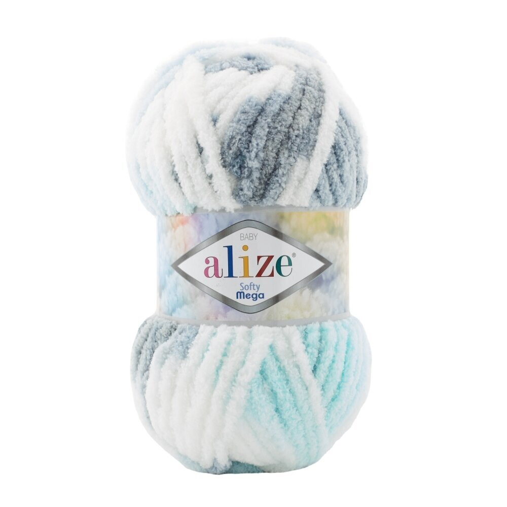 Alize Softy Mega 5939 Blå ombré – grovt pälsgarn