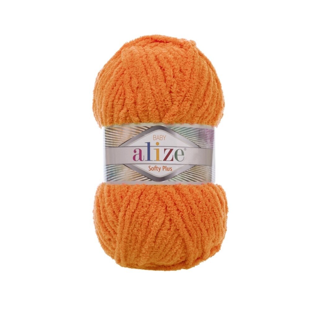 Alize Softy Plus 06 Oranža – bieza pūkaina dzija