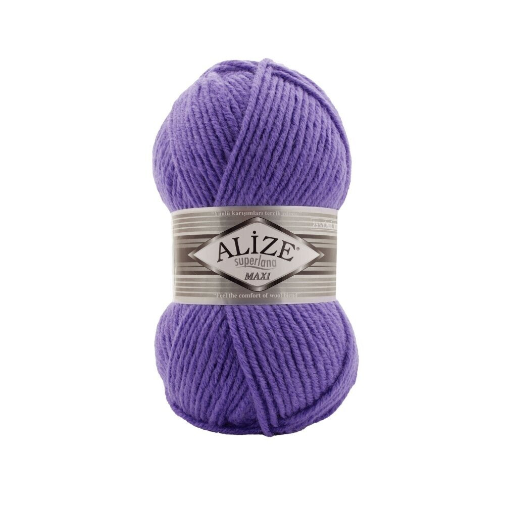 Alize Superlana Maxi 851 Violetinė – stori siūlai su vilna