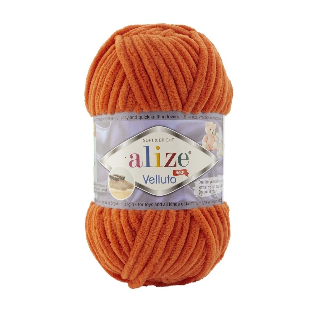 Alize Velluto 06 Rost – grovt chenillegarn