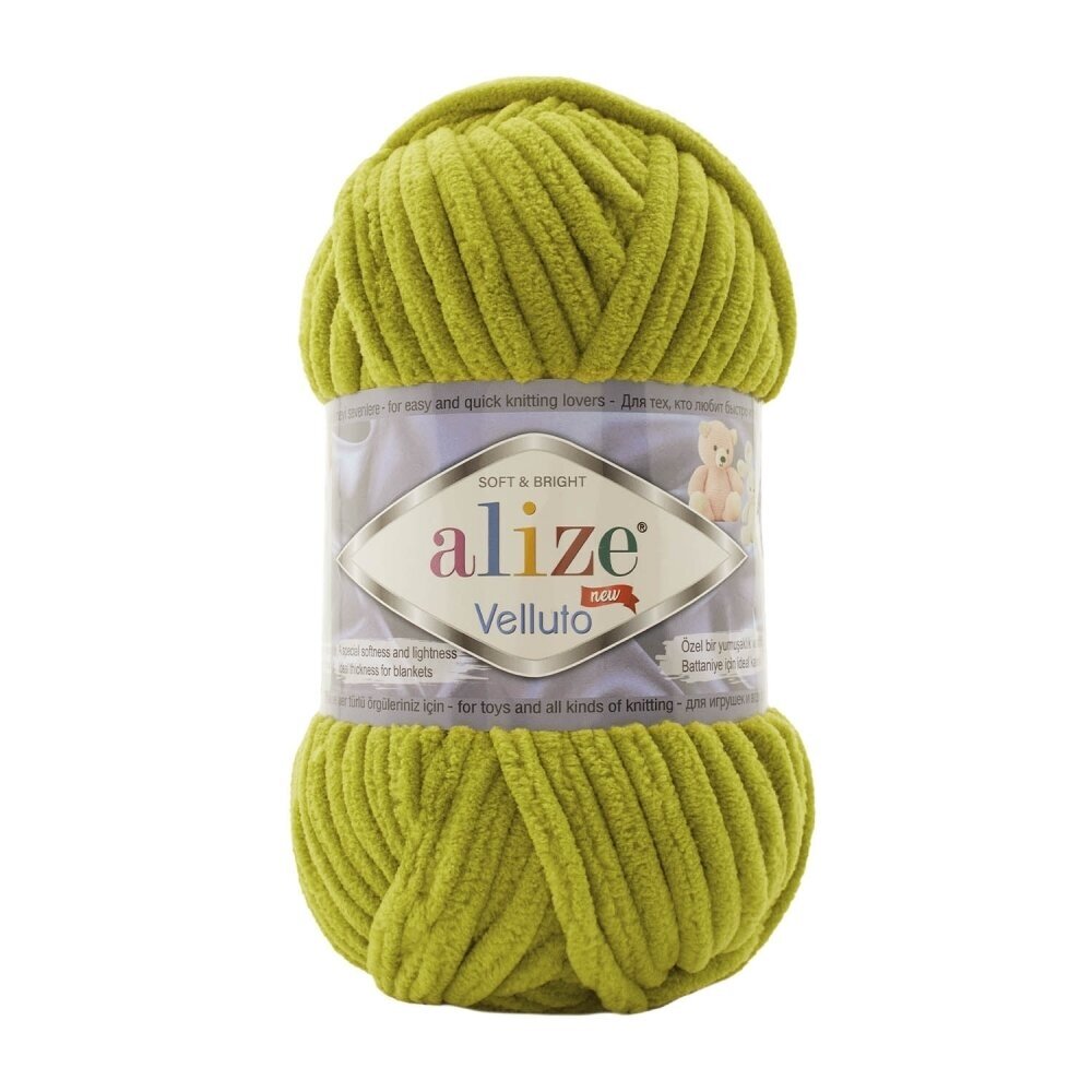 Alize Velluto 11 Lime – grovt chenillegarn