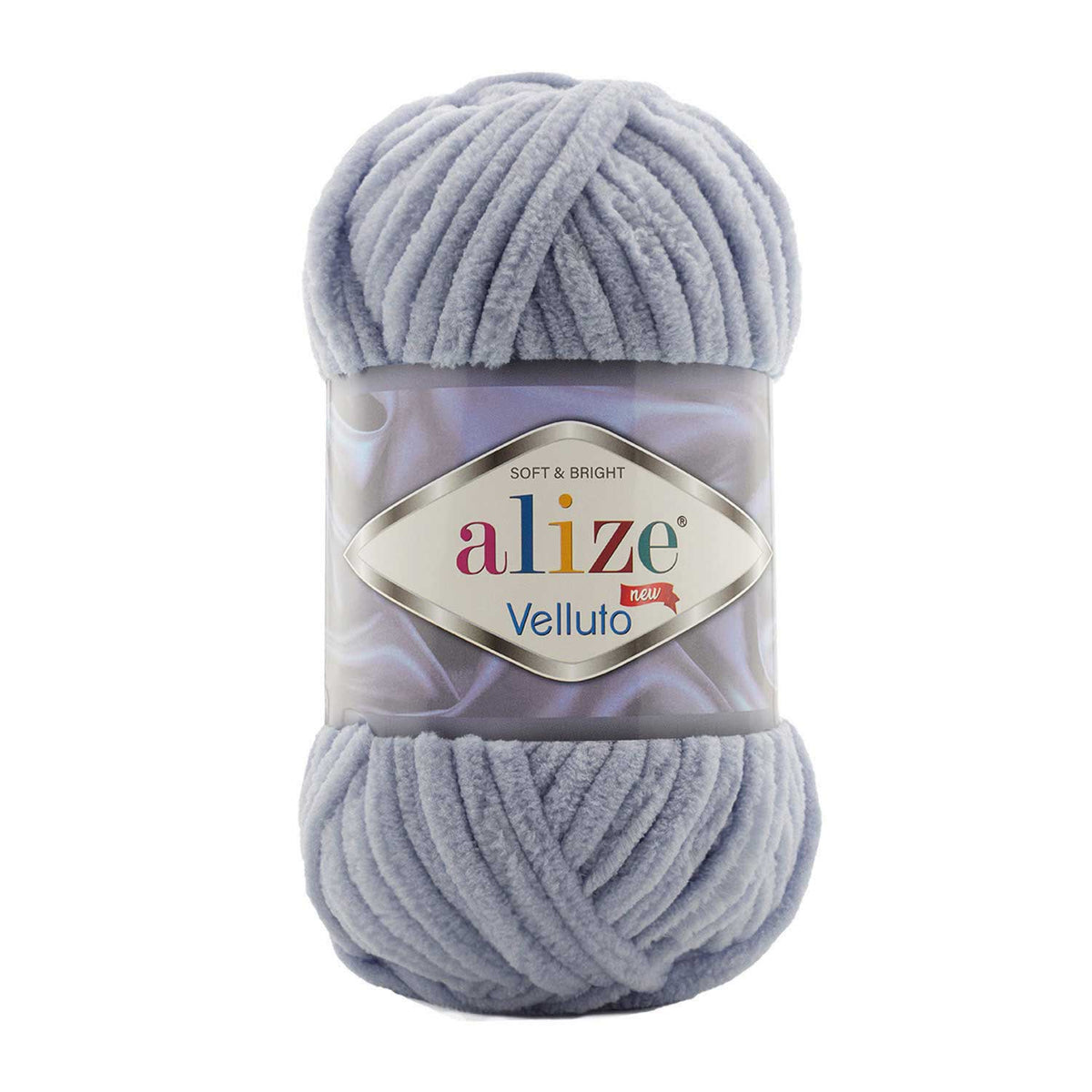 Alize Velluto 87 Skiffer – grovt chenillegarn