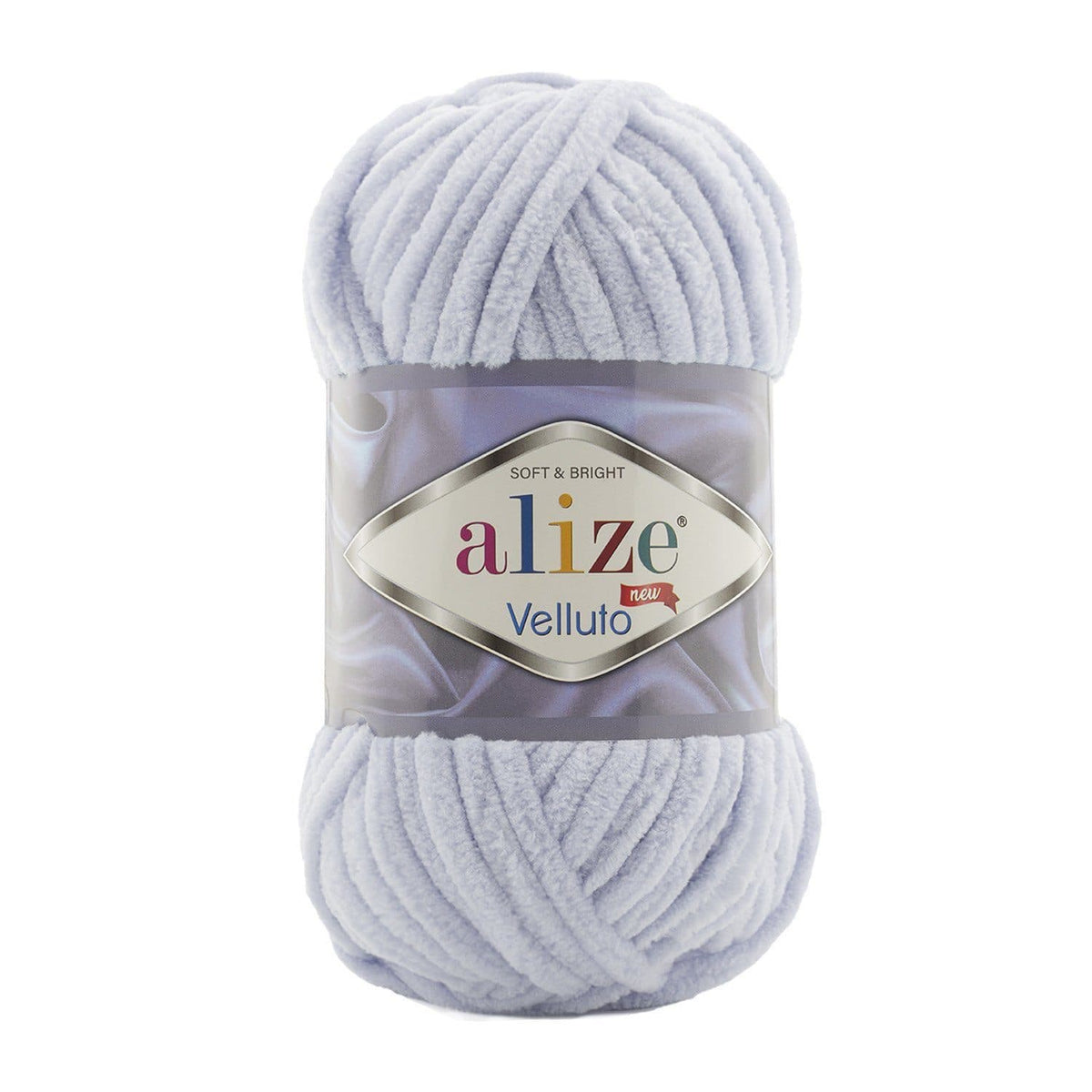 Alize Velluto 416 Grå – grovt chenillegarn
