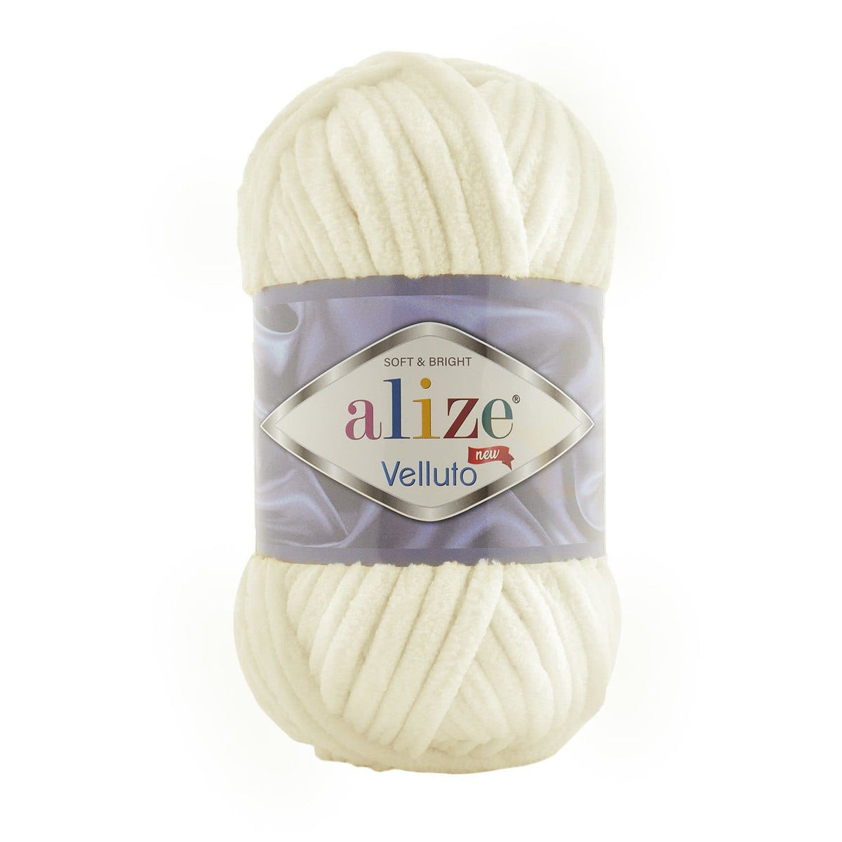 Alize Velluto 62 Gräddvit – grovt chenillegarn