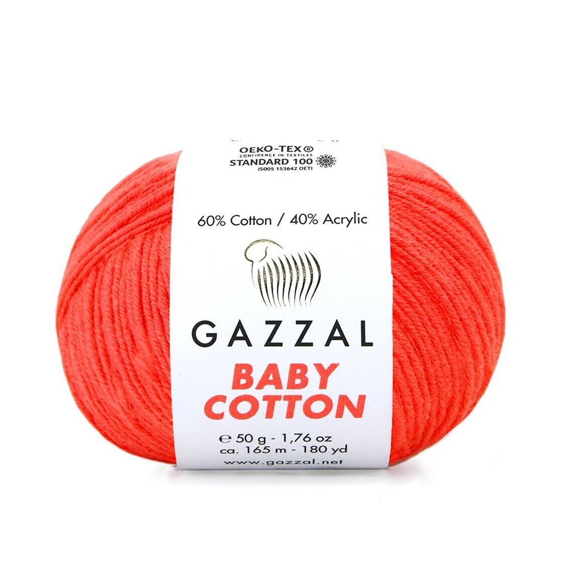 Gazzal Baby Cotton 3459 Korall – babygarn i bomull och akryl