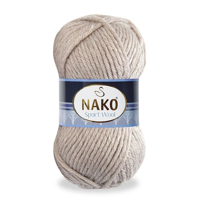 Wool Yarn NAKO SPORT WOOL, Chunky Yarn, Bulky Yarn, Size 5