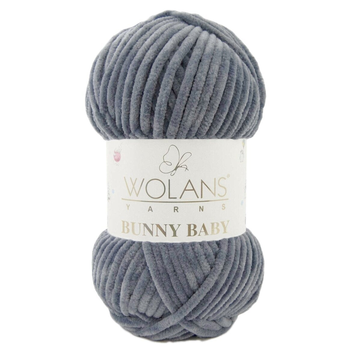Wolans Bunny Baby 100-30 Mörkgrå – chenillegarn