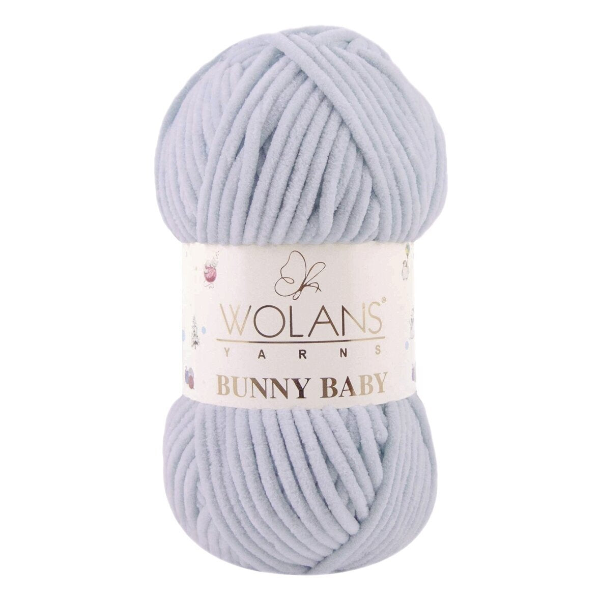 Wolans Bunny Baby 100-49 Grå – chenillegarn