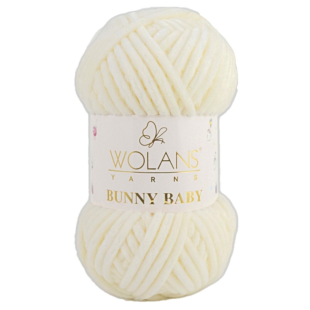 Wolans Bunny Baby 100-02 Vanilj – chenillegarn