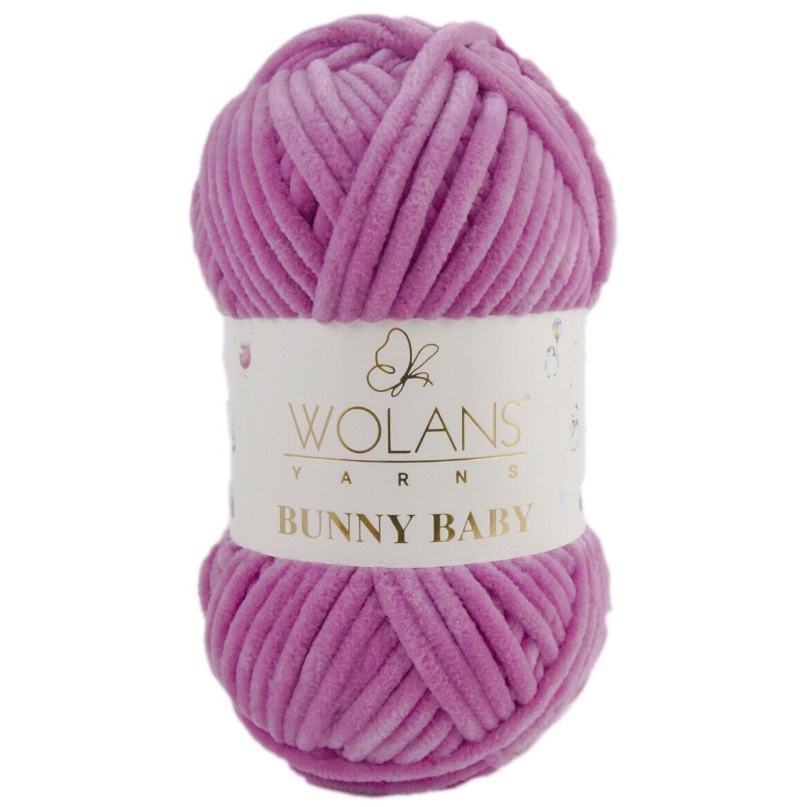 Wolans Bunny Baby 100-61 Mörkrosa – chenillegarn