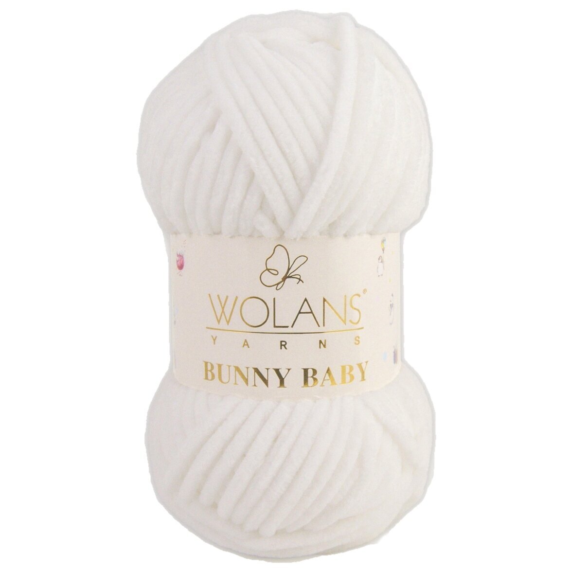 Wolans Bunny Baby 100-01 Benvit – chenillegarn