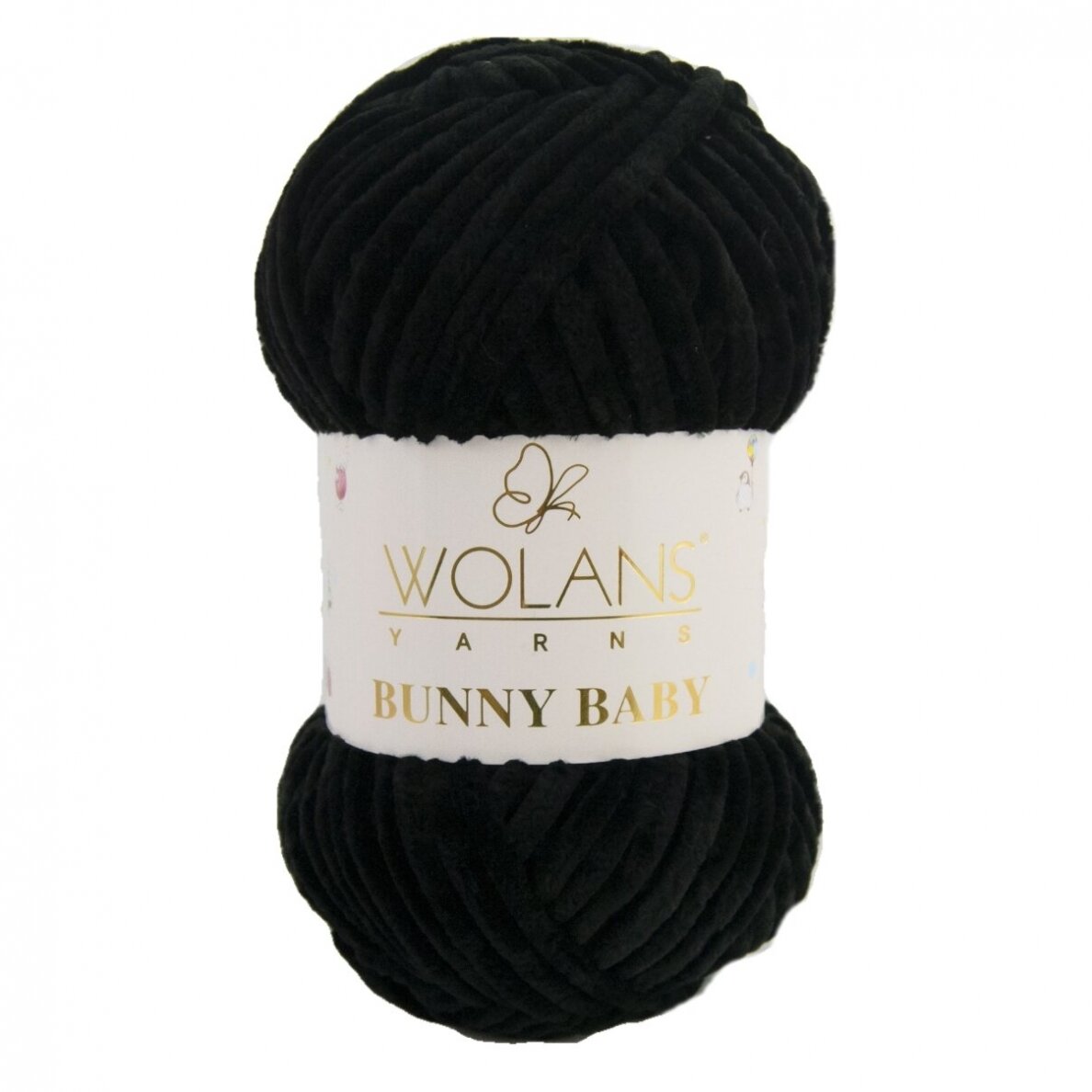 Wolans Bunny Baby 100-10 Svart – chenillegarn
